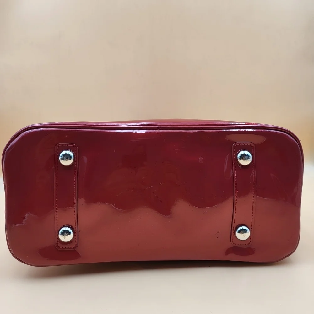 Hello Kitty Red Embossed Satchel with Character Charms..Original..GM size...